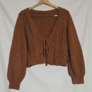 Womens Knit Burnt Orange Fall Sweater Size Large